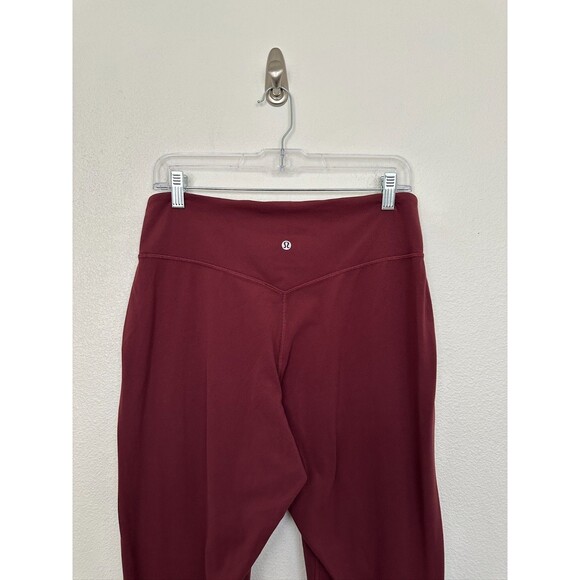 Lululemon Align Joggers Burgundy Red High Rise Athleisure Stretch Women's 10 - Picture 6 of 8
